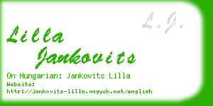 lilla jankovits business card